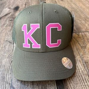 NEW KC Trucker Hat Army Green/Pink Snapback Adjustable